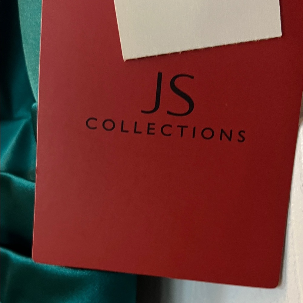 NWT - JS Collections Emerald and Black Strapless Dress - Picture 3 of 4